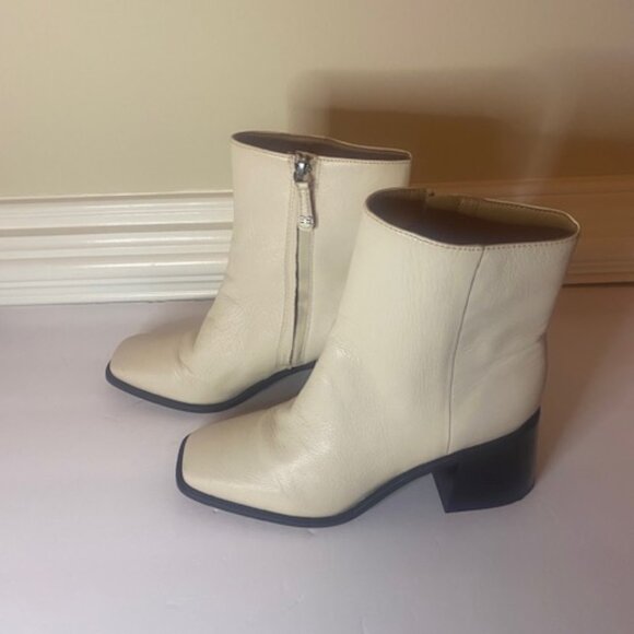 Sam Edelman Womens Winnie Leather Boot, in Ivory, Size 8.5 M - Picture 6 of 7